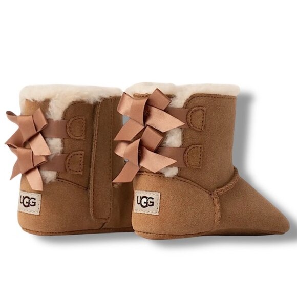 UGG Other - UGG Baby Boots Classic Bailey Bow Boots Chestnut Tan Brown Slip On Size 2